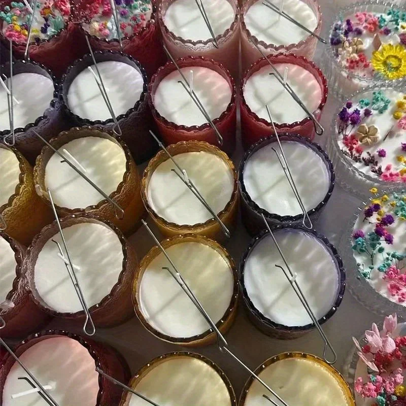 Candle Wick Holders 10/20Pcs Candle Wick Fixer Cotton Fixed Iron Clip Stabiliser DIY Candles Making Device Tool Accessories
