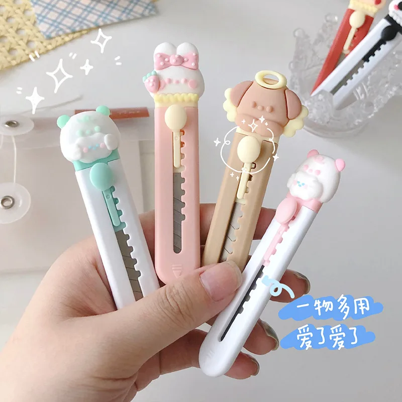 18pcs-cute-cartoon-utility-knife-mini-paper-cutter-student-stationery-handmade-knife-office-envelope-express-unboxing-knife