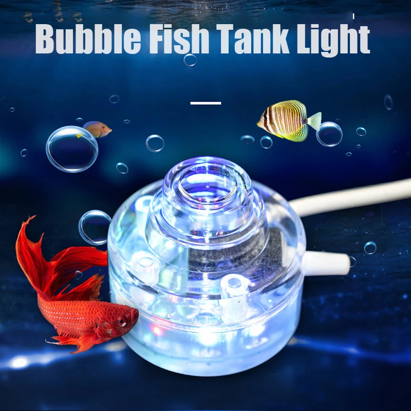 Aquarium Underwater Bubble Fish Tank Light Colorful Gradient Even Air