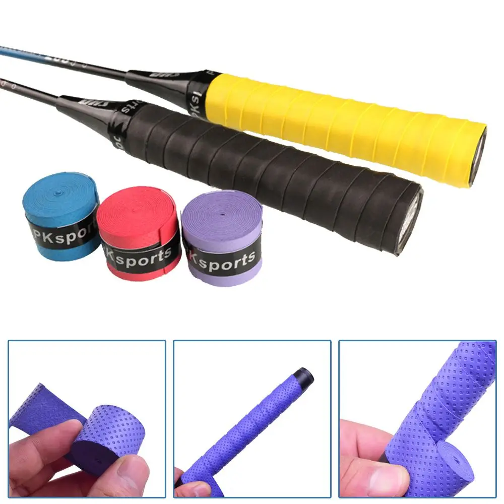 

10pcs 1m Thicken For Badminton Baseball Bats Tennis Squash Racket Fishing Rod Sweatband Sweat Absorbed Anti-slip Band Grip Tape