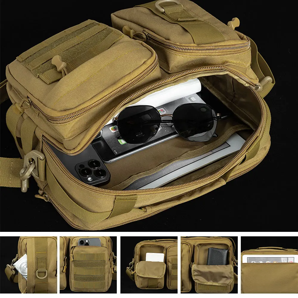 Nylon Tactical Crossbody Bag for Men Hiking Travel