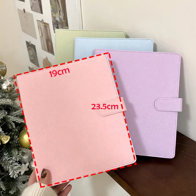 Candy Color A5 Kpop Binder Photocards Holder Cover Pu Bőr Laza-Levél Gyűjtés Könyvkártyák Album Storage Book Levelepery - Image 5