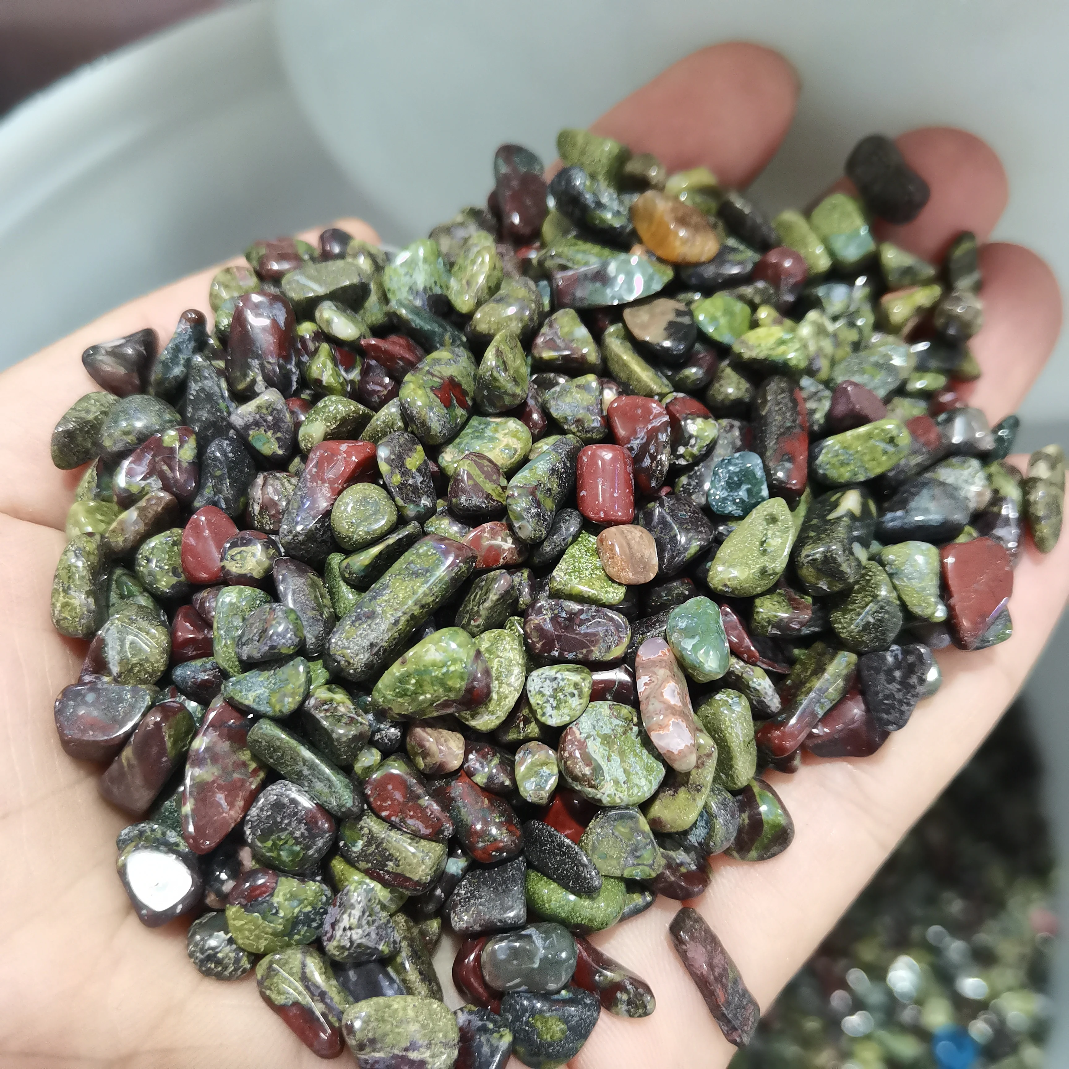 5-7 Pietra Di Sangue Di Drago Naturale Ghiaia Qualità Pietra Di Sangue Di Drago Pietra Di Cristallo Purificare La Pietra Di Smagnetizzazione Macerie A