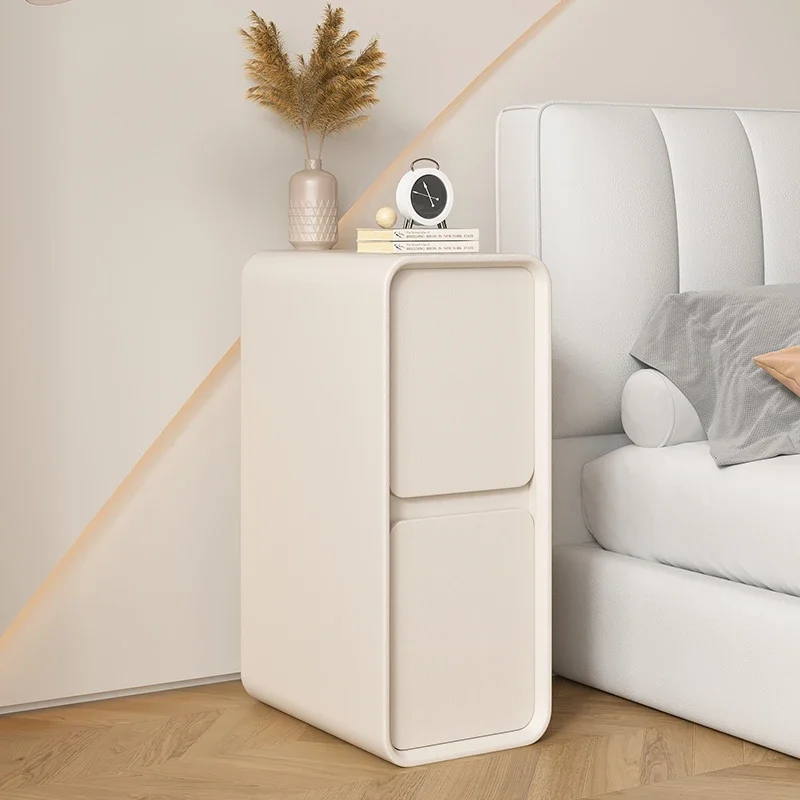 

Luxury White Night Table Modern Bedroom Drawer Nordic Nightstand Minimalist Aesthetic Trendy Mesitas De Noche Hotel Furniture