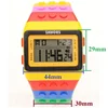 SHHORS Building Blocks Rainbow DIY Digital Electronic Women Mens Students Big Girls Boys Clock Alarm Sports Wrist Watches Gift 2