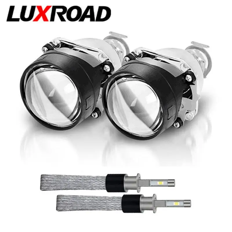 

2.5 inch Mini Lens HID Projector With H1 LED 6000K Bulbs Bi-xenon Lens For H7 H4 9005 9006 Headlight Lenses For Car Accessories