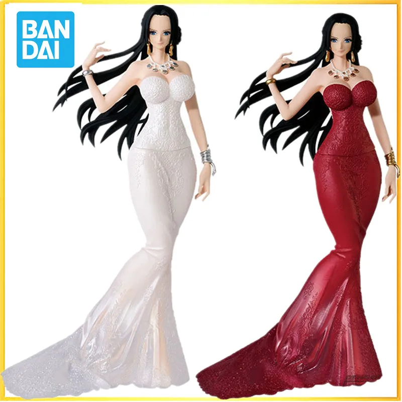 

In stock Bandai original One Piece Boa Hancock Wedding dress Figure Model Doll Action Collection Statue Ornament Toys