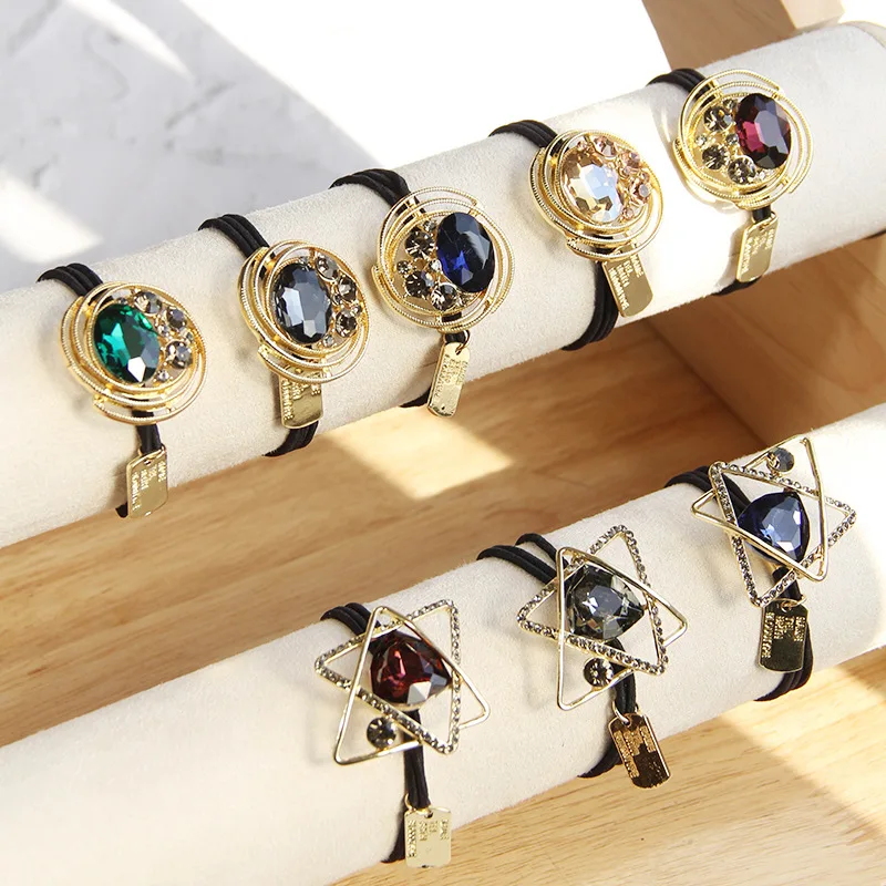 Koreanische Mode Strass Elastische Haar Gummibänder Für Mädchen Krawatte Haar Ring Seil Scrunchie Büro Zubehör Pferdeschwanz Kopfschmuck – Detail 20