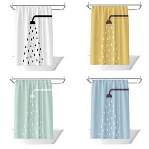 Nordic moderne minimalistischen polyester wasserdicht dusch vorhang tuch partition dusche vorhang bad lieferungen zu senden haken