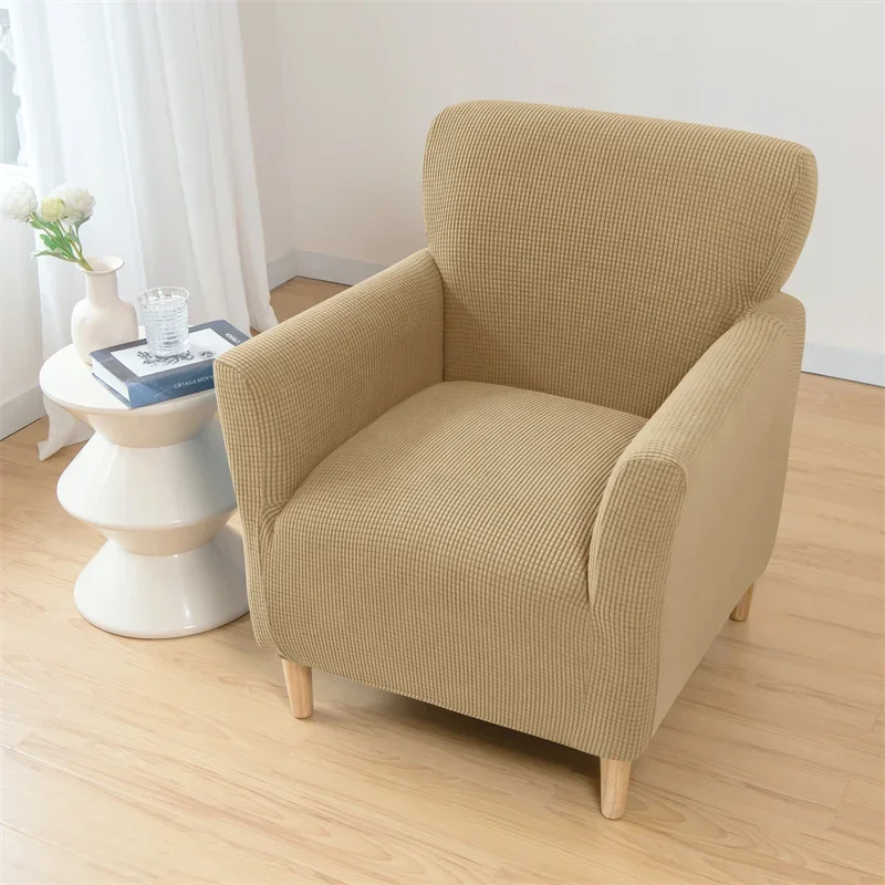 Stretch Club Chair Sofa Cover Polar Fleece Relax Armchair Slipcovers Single Seater Elastic Sofa Covers for Living Room Bar 3