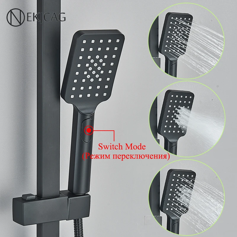 Thermostatic Shower Faucet Digital Display Bathroom Tap Set Shower System Rainfall Mixer Modern Bathroom bathroom shower faucet set bathroom faucet