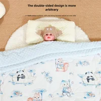 Super-Soft Kids Blanket Silky Micro Baby Blankets for Girlswith Print Animal Pattern and Soothing Raised Dots, 2