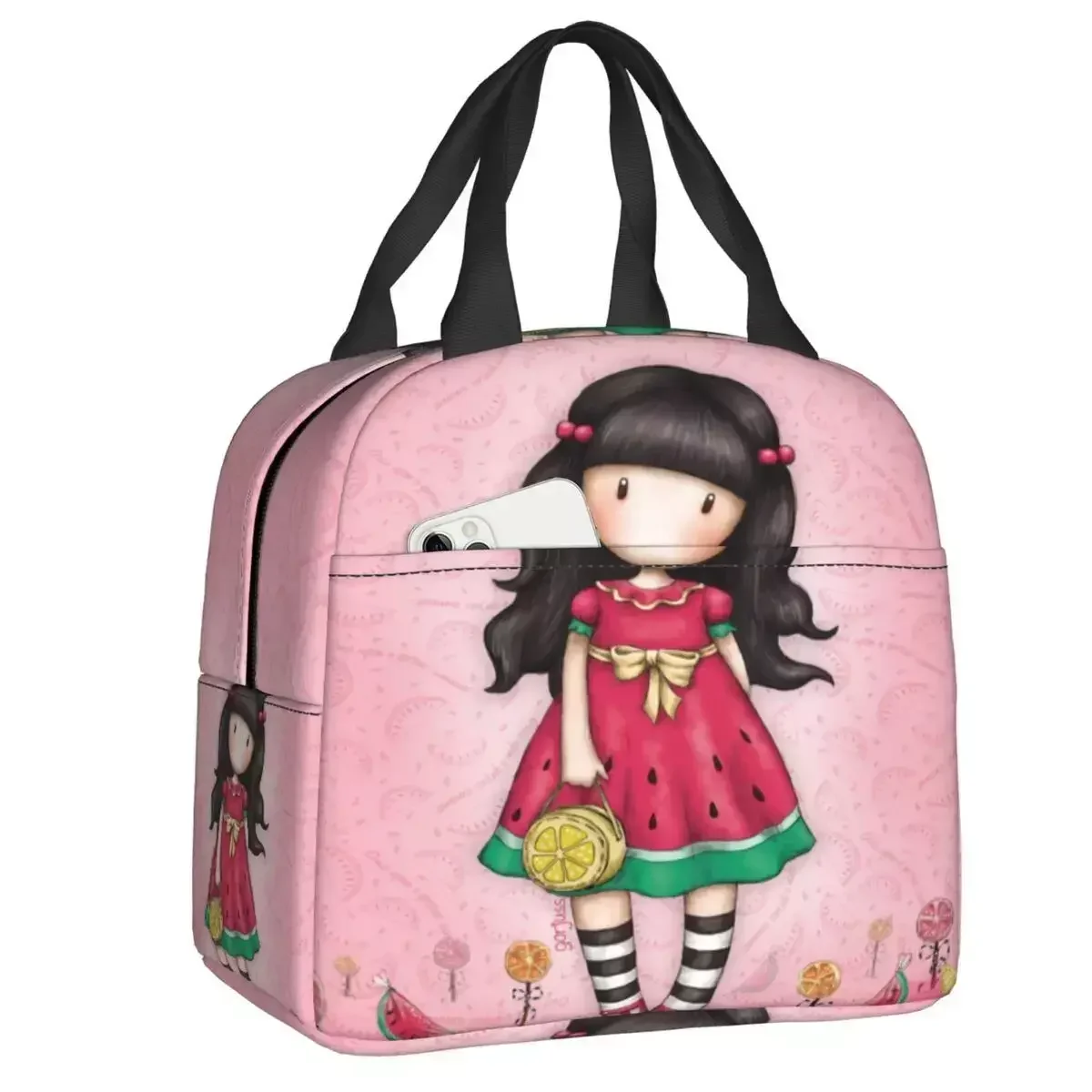 

2024 New Summer Girl Santoro Gorjuss Lunch Box Fantasy Cartoon Cooler Thermal Food Insulated Lunch Bag School Children Student