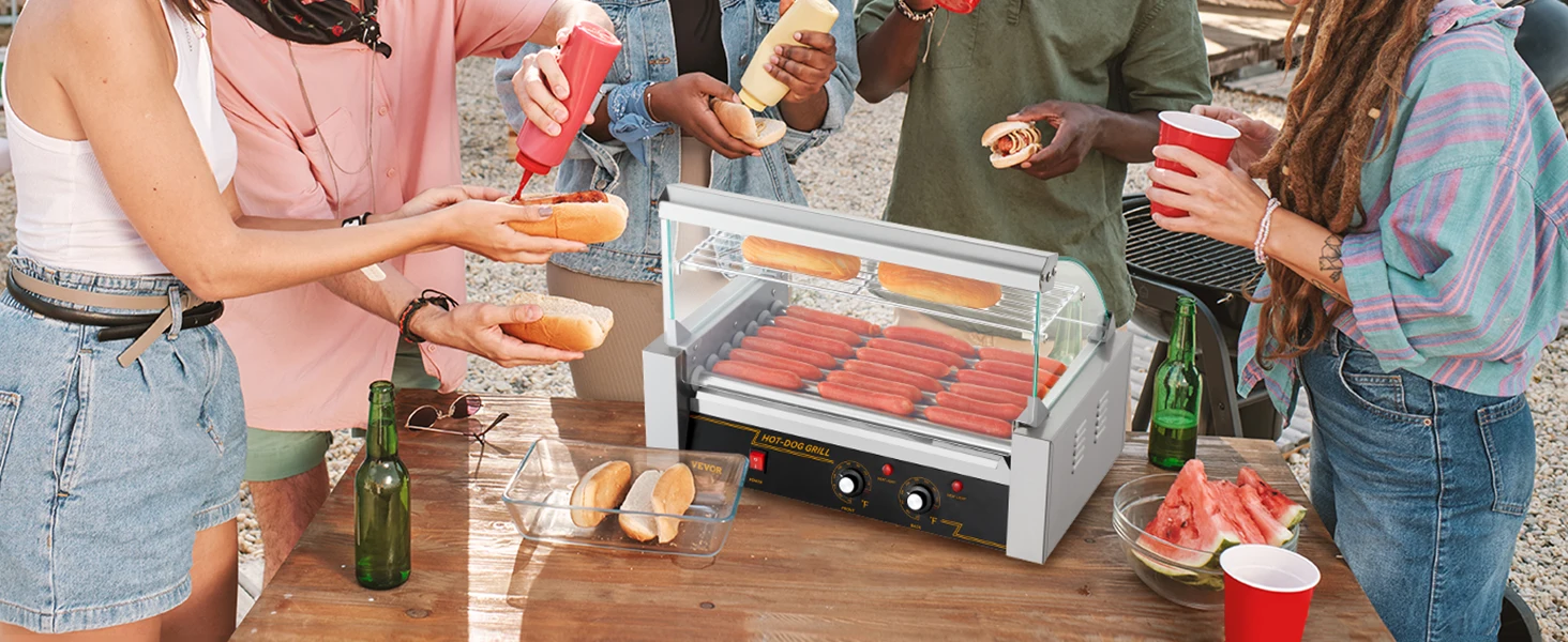hot dog roller machine with cover