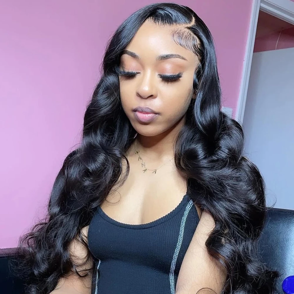 

13x4 13x6 Human Hair Body Wave Lace Front Wigs Brazilian Remy Hair Glueless Pre Plucked Body Wave Hd Lace Frontal Wig For Women