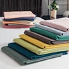 WASART Pure cotton flat bed sheet 2 people bedspread solid colour bed linens couple luxury double bed bedding queen king size 1