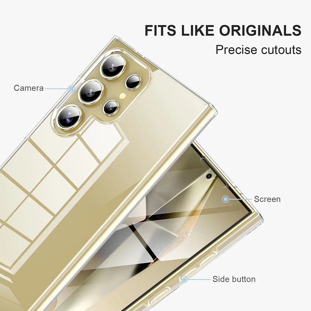 360° Full Body Clear Hybrid Phone Case - Transparent Hard PC & Soft Silicone Shell