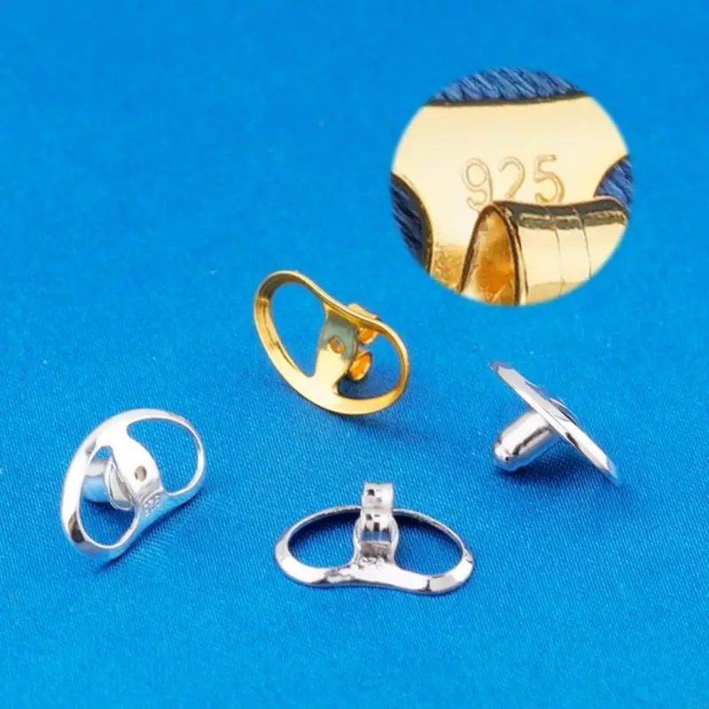 4 stücke Große Ohrring Heber Metall Ohrring Stopper Backings Durchbohrt Sicherheit Ohr Zurück Für Ohr Bolzen Ohrring DIY Schmuck Machen – Detail 10