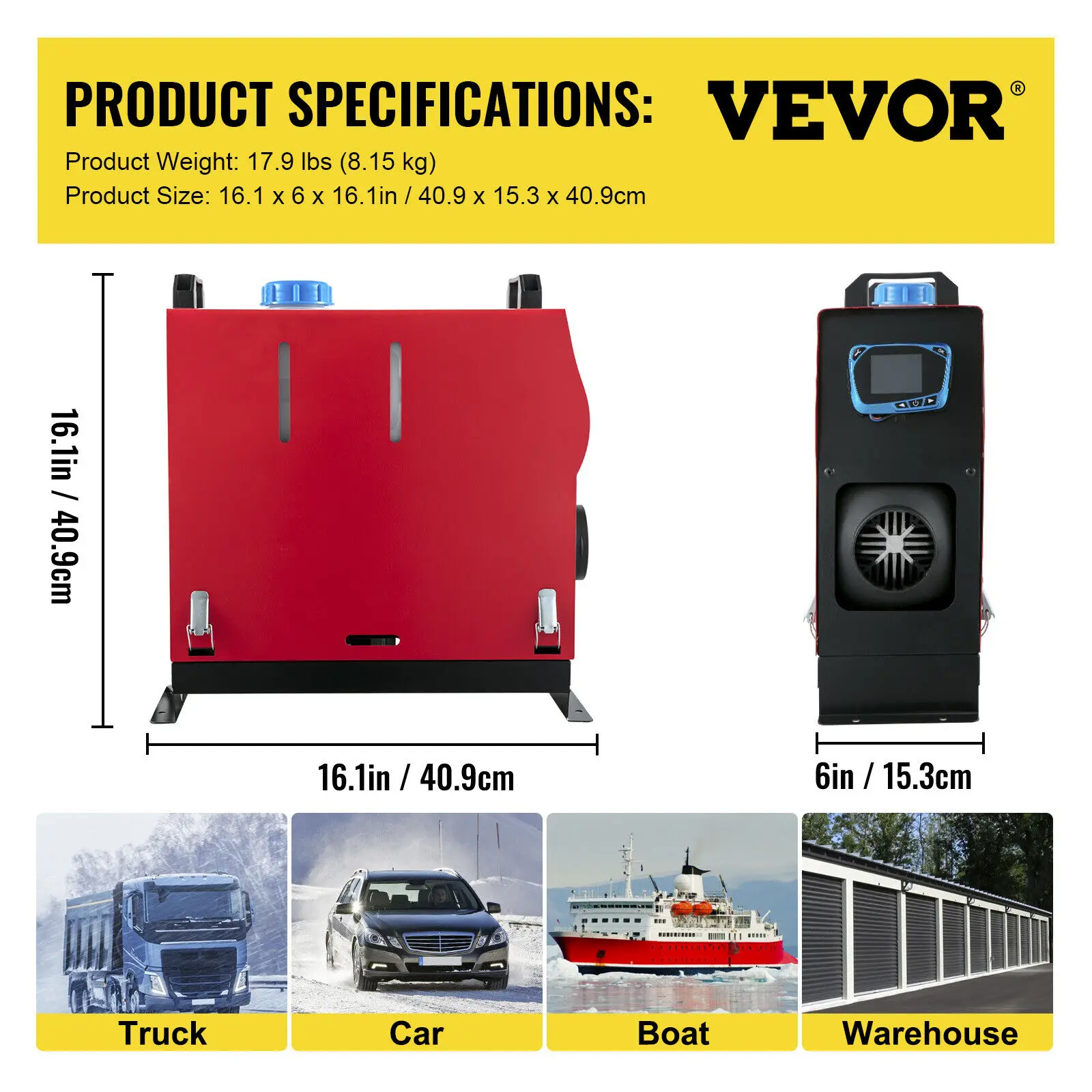 3/5/8kw 12V Diesel Lufterhitzer All In One Mini-Heizung mit Schalldämpfer  LCD-Schalter Fernbedienung für Auto Bus RV LKW Suv