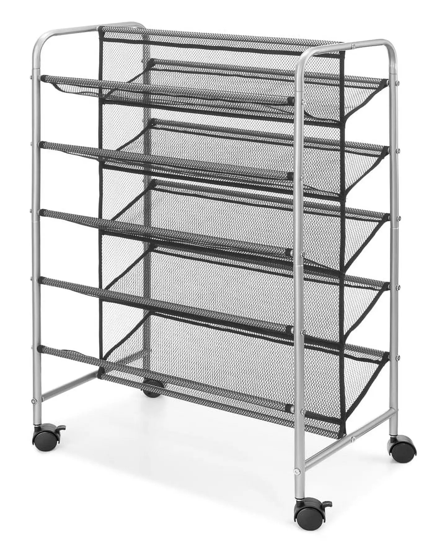 

5 Tier, 30 Pair, Metal Mesh Shoe Rack