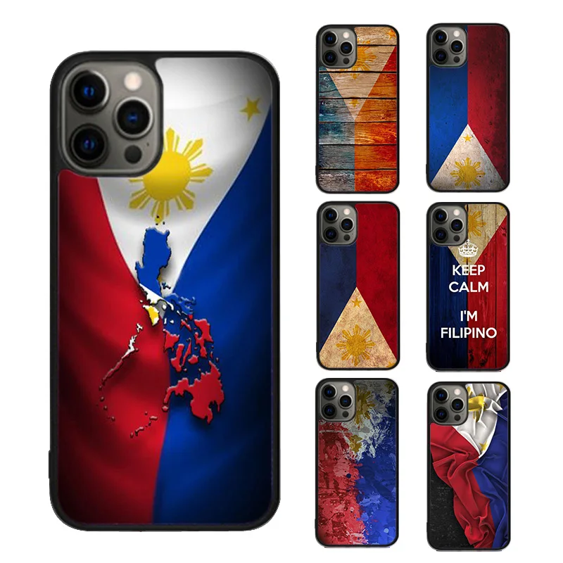 Philippines Flag Black Plastic Phone Case