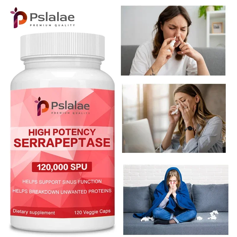 High Potency Serratiopeptidase Promotes Healthy Sinus and Respiratory Tract Function and A Healthy Immune Response for serratiopeptidase supplement