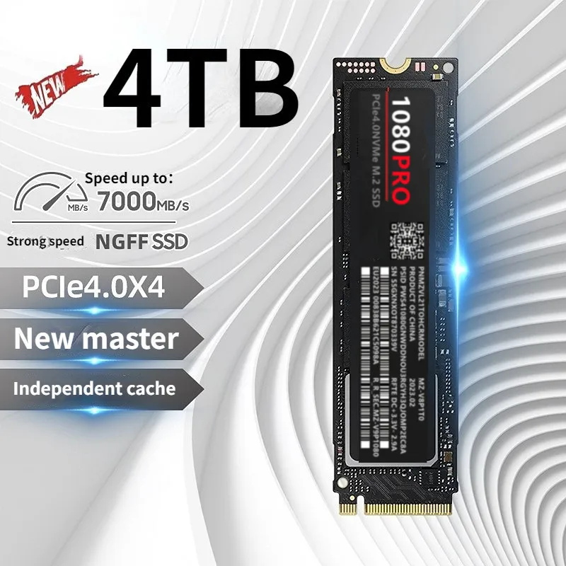 1080Pro 4Tb Ssd Disco Rigido A Stato Solido Ngff Nvme 2Tb 1Tb Sdd Max Lettura 7000 Mb/S Disco Rigido Interno Da Gioco Per Pc Portatile Nuovo
