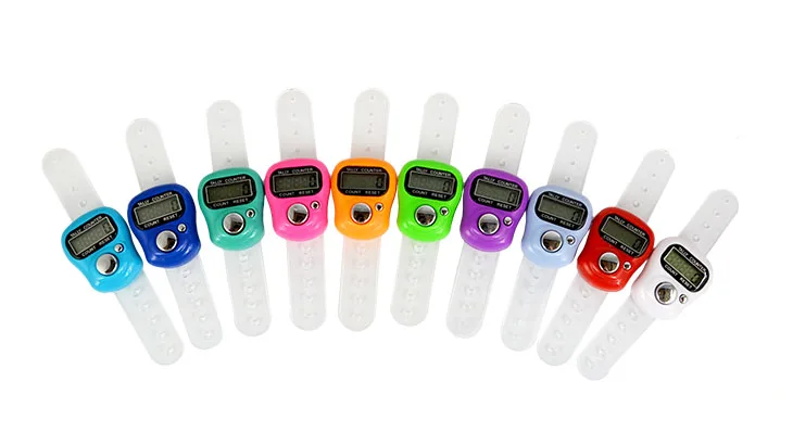 Sewing Counter Mini Digit LCD Digital Golf Finger Hand Ring Stitch Marker Row Tally Electronic Counter Clicker For Sewing Knitting Weave Tool