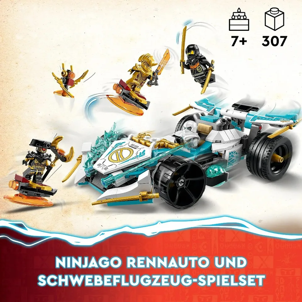 LEGO 71791 NINJAGO Zanes Dragon Power Spinjitzu Racing Car Toy for
