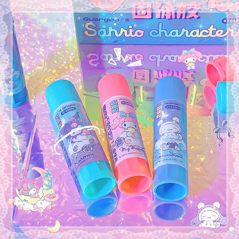 학교 용품 유용한 산리오 문구 용품, 강력한 접착제, 내 멜로디 쿠로미 글루 건, 펜 글루 스틱, pva 글루