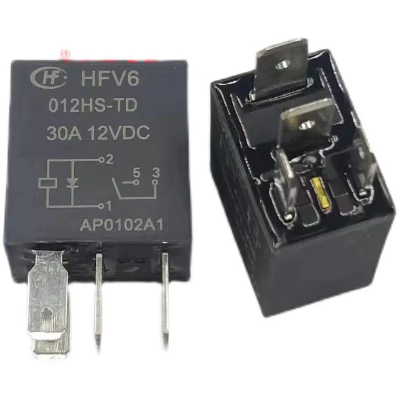 3pcs/lot Original Relay with diode HFV6 012HS TD 12V 30A Hongfa