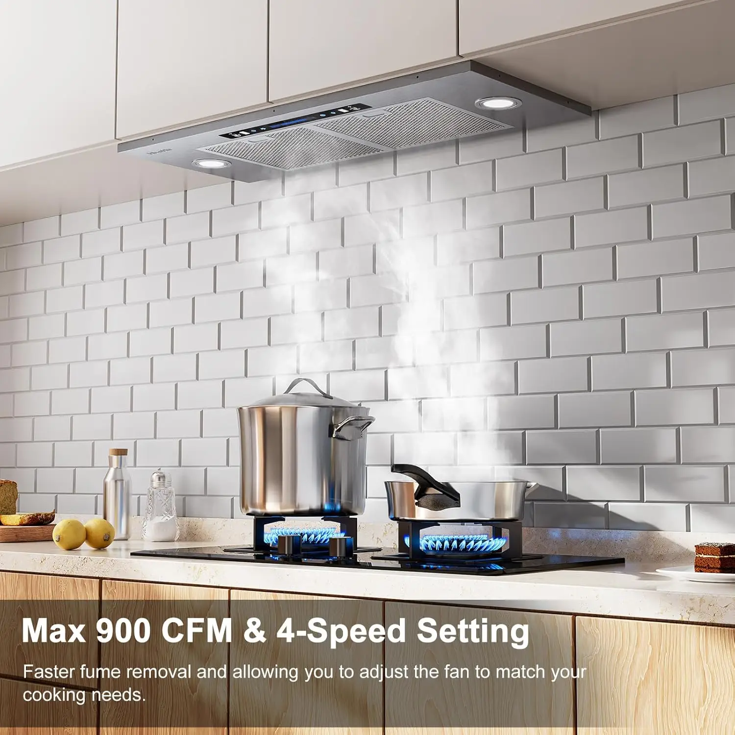 30 Inch / 36 Inch, 900  with Convertible Ductless , 4 Speed Gesture Sensing 2