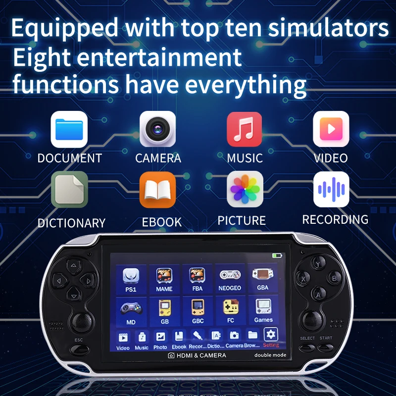 New A3 Double Version Handheld Game Console with Camera Inch