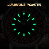 LIGE montres de luxe créatives hommes Roulette jeu cadran mode hommes montre étanche lumineux Quartz montres Relojs Hombre + boîte 6