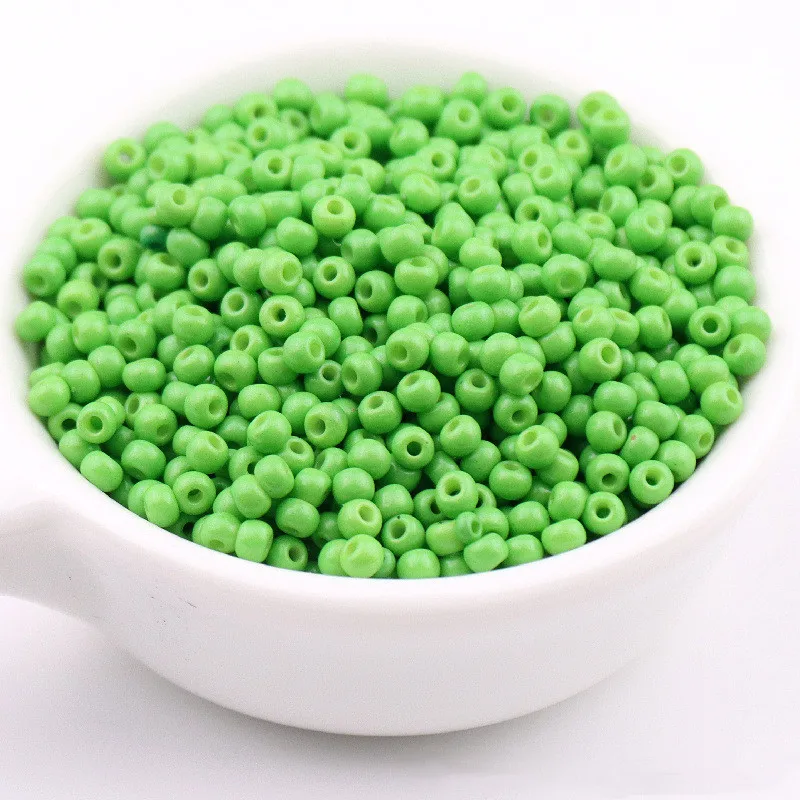 High-Quality Wear-Resistant Solid Color Glass Rice Beads