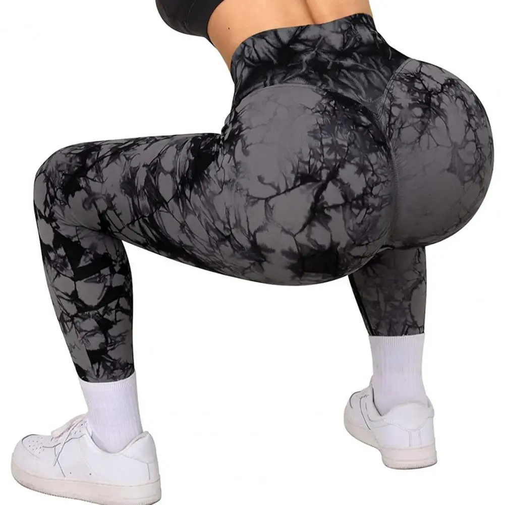 

High Waisted Seamless Sport Shorts Biker Fitness Yoga Tie Dye Legging Workout Running Women Scrunch Butt Booty GYM Shorts