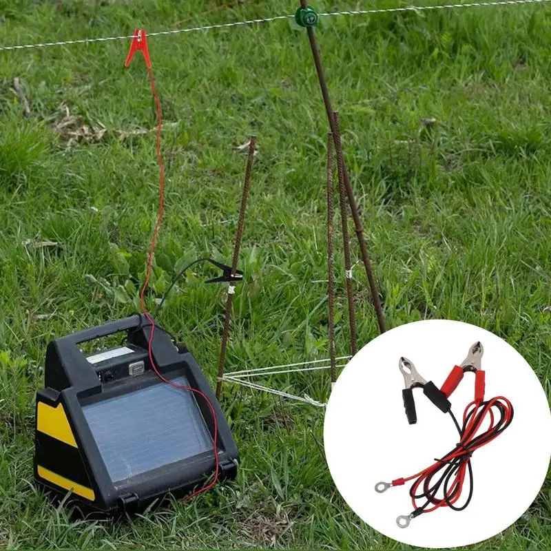 Electric Fence Connectors Electric Fence Alligator Clips Heavy Duty Wire Connector 3.2 Ft Alligator Clips Cable