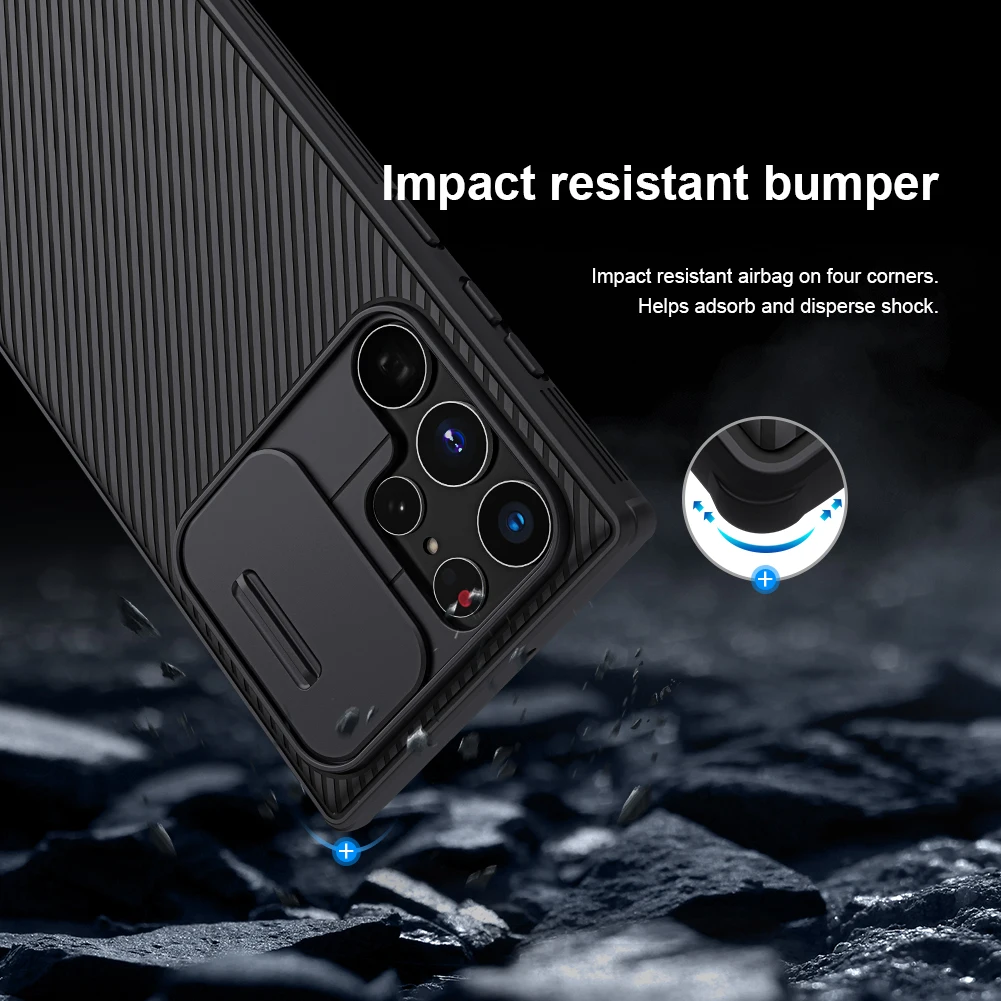 for Samsung Galaxy S25 S24 S23 S22 Ultra Case Nillkin CamShield Slide Camera Back Cover for Samsung S24 FE S23 Plus Lens Case 4