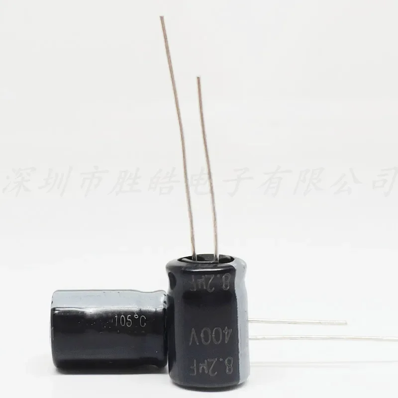 (20PCS-100PCS)  400V8.2UF  Aluminum Electrolytic Capacitors  Volume：8X14MM  High Quality 20pcs 100pcs 400v8 2uf aluminum electrolytic capacitors volume：8x14mm high quality