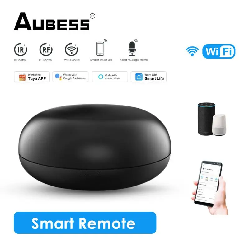 

Tuya Universal WiFi IR RF Bluetooth Smart Home Appliances Remote Controller Smart Life Voice Control TV