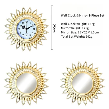 Decorative Clock Retro Wall Clock Living Room Clock European Style Clock Creative Antique Wall Clock 1