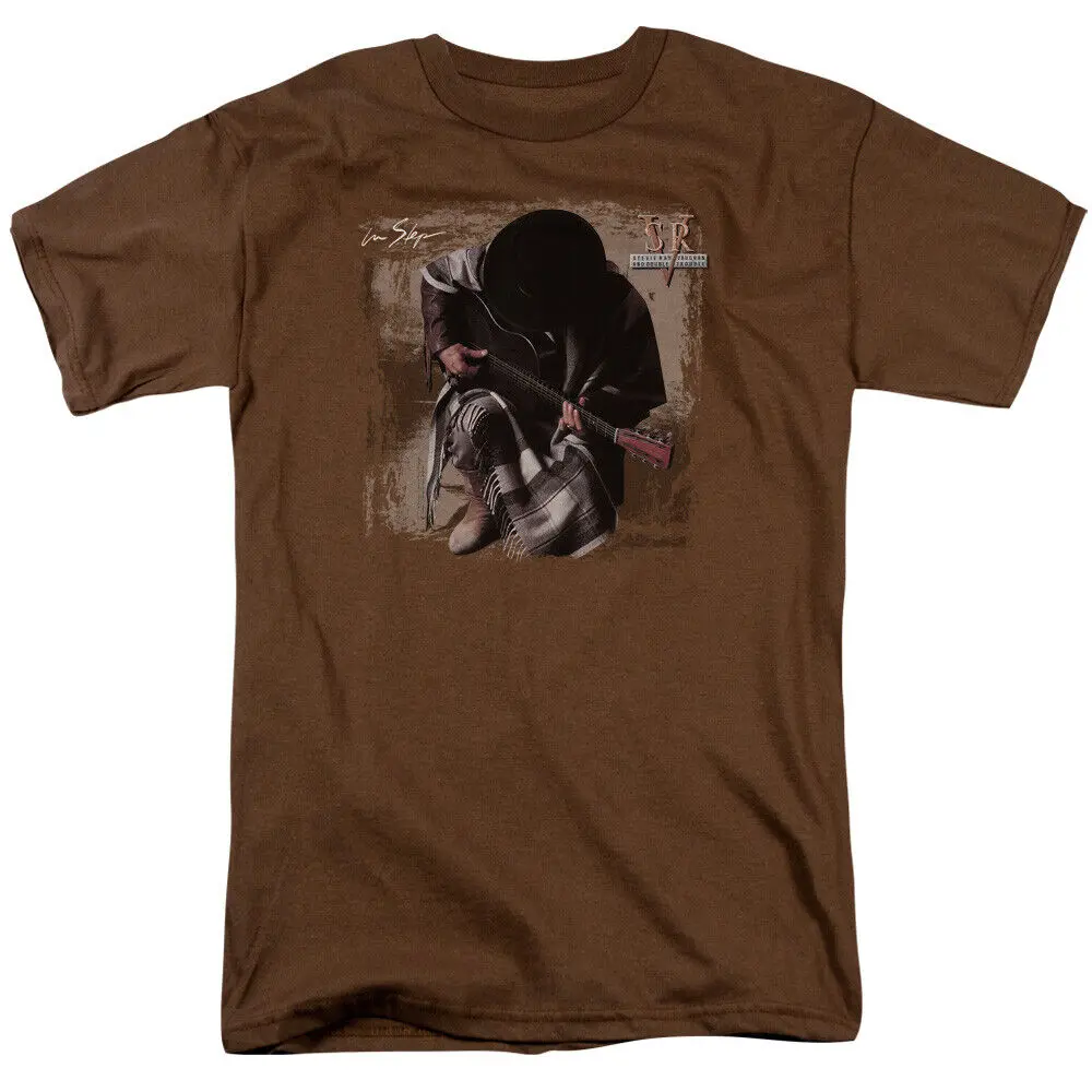 

Stevie Ray Vaughan In Step T Shirt Mens Licensed Rock Band Tee Coffee