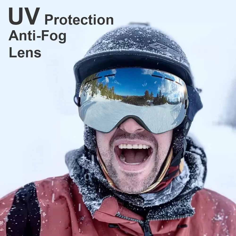 Ski Goggles Anti-Fog UV400 Snowboard Snow Goggles Snowmobile Cycling Goggles Outdoor Sport Skiing Googles Snowboard Accessories 2