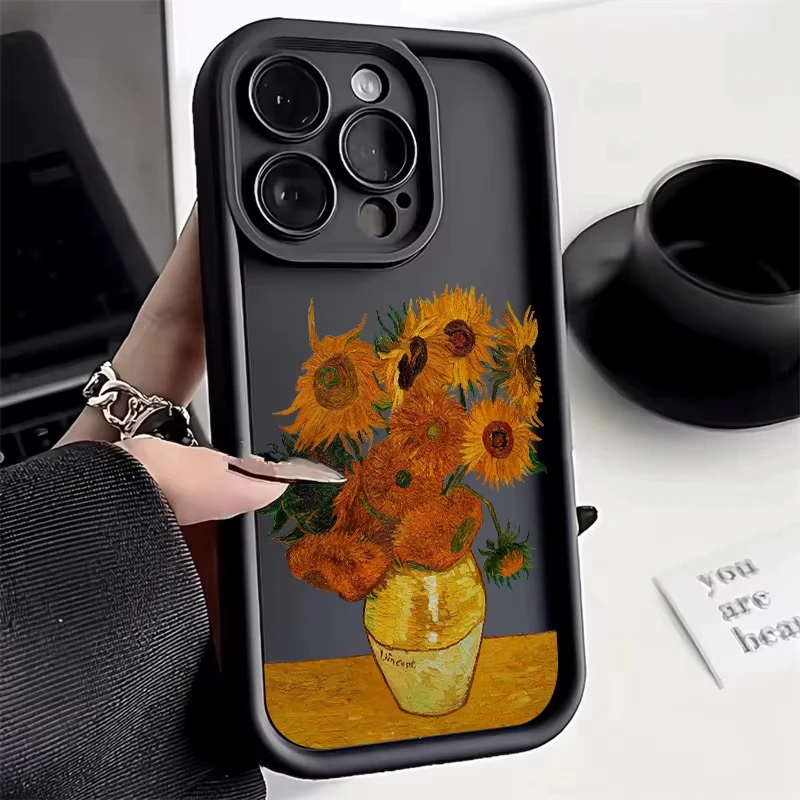 Van Gogh Starry Sky & Sunflowers Artistic Phone Case Cover