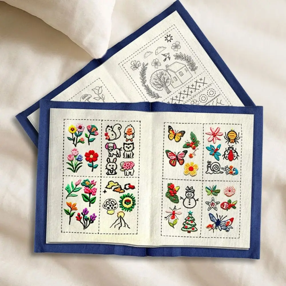 Creative DIY Stitch Book Handcrafted with Patterns Book Embroidery Stitch Books Sewing Book for Beginners