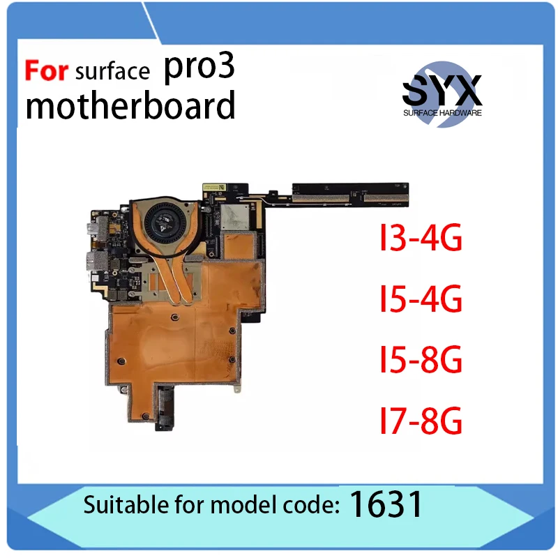 Scheda Madre Originale Per Microsoft Surface Pro 3, Laptop 4300Cpu, I3, 4G, I5, 4G, I5, 8G, Sostituzione Della Scheda Logica, Testata, 1631
