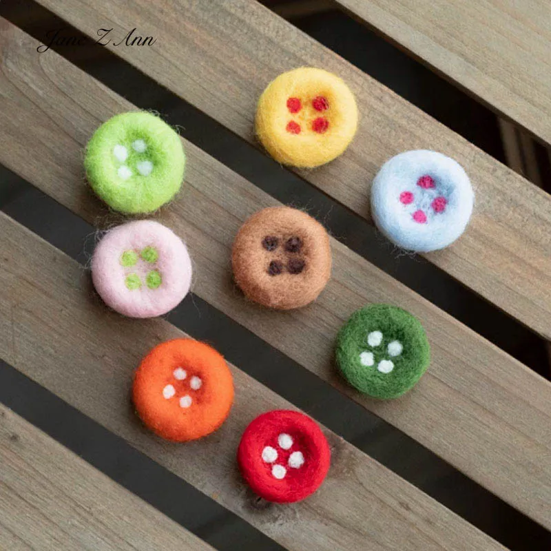 Fertige süße Wollfilz Tier Blumen Brot handgemachte DIY Zubehör Baby Fotografie Requisiten kleine Dekorationen – Detail 8