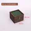 Begonia Flower Glass Desktop Storage Solid Wood Box Household Rectangular Covered Jewelry Certificate Necklace Storage Box 6