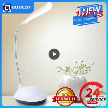 학습용 LED 책상 램프, 테이블 램프, 조도 조절식, 귀여운 책 조명, 실내 조명, 미니 테이블 탑, 3XAAA 배터리 미포함, 1 개, 2 개