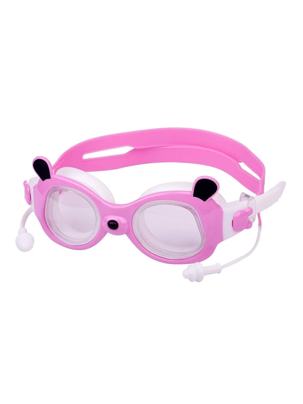 Panda anti-fog swimming goggles men and women with high-definition anti-fog earplugs big frame swimming goggles with earplugs 6